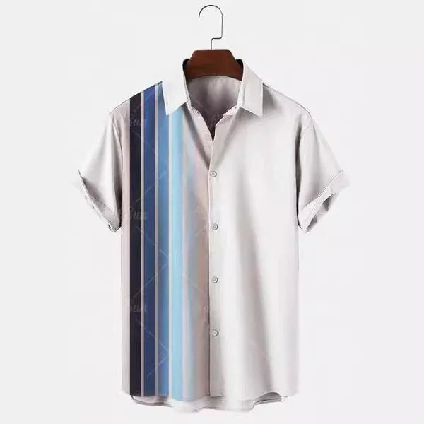 3D Summer Casual Printed Hawaiian Shirt Men Vacation Seaside Wear - VAleG