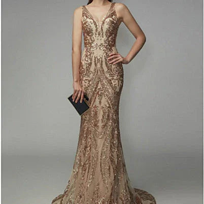 Gold Sequin High-End Dress Summer - VAleG