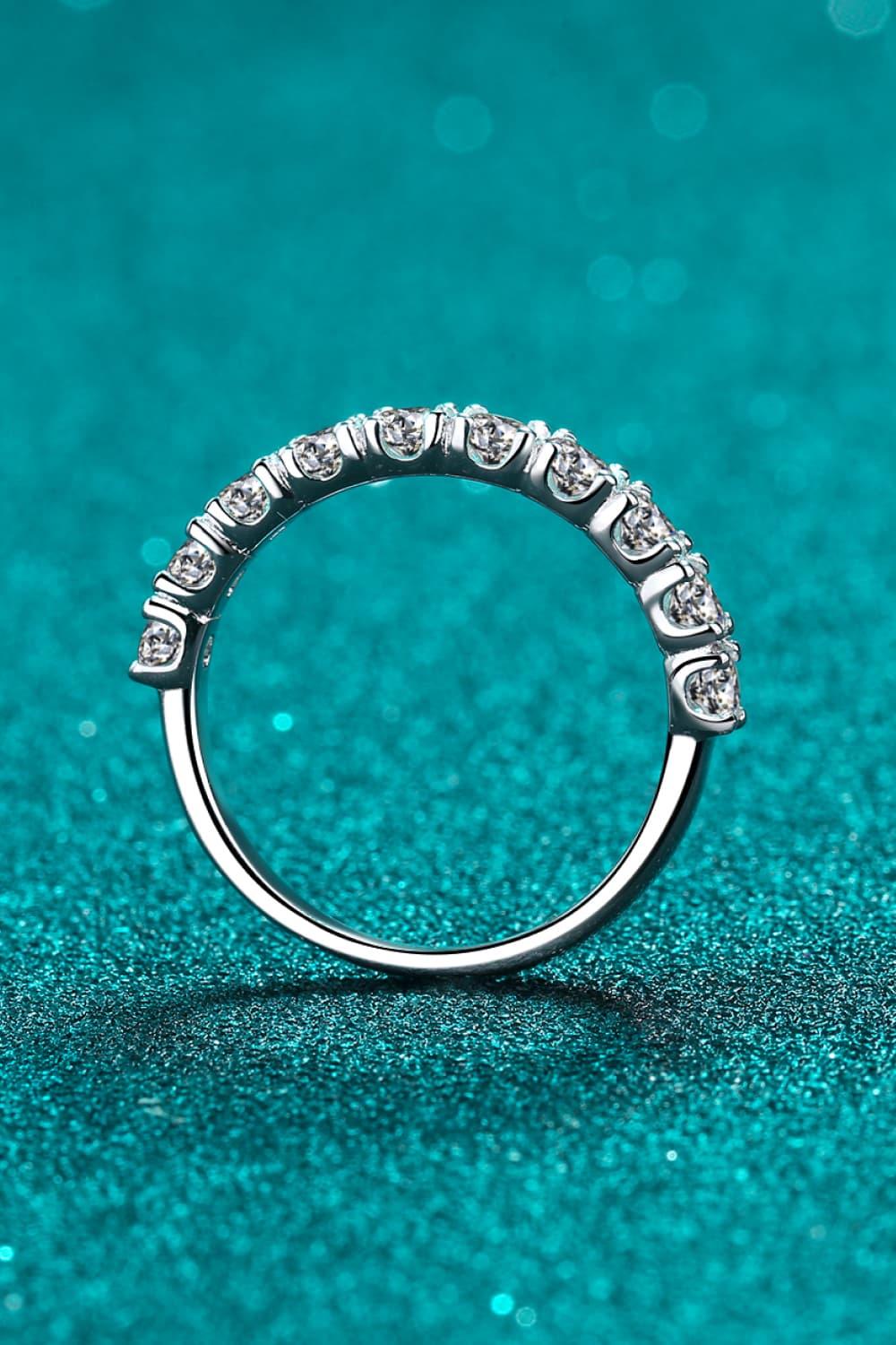 1 Carat Moissanite Half-Eternity Ring - VAleG