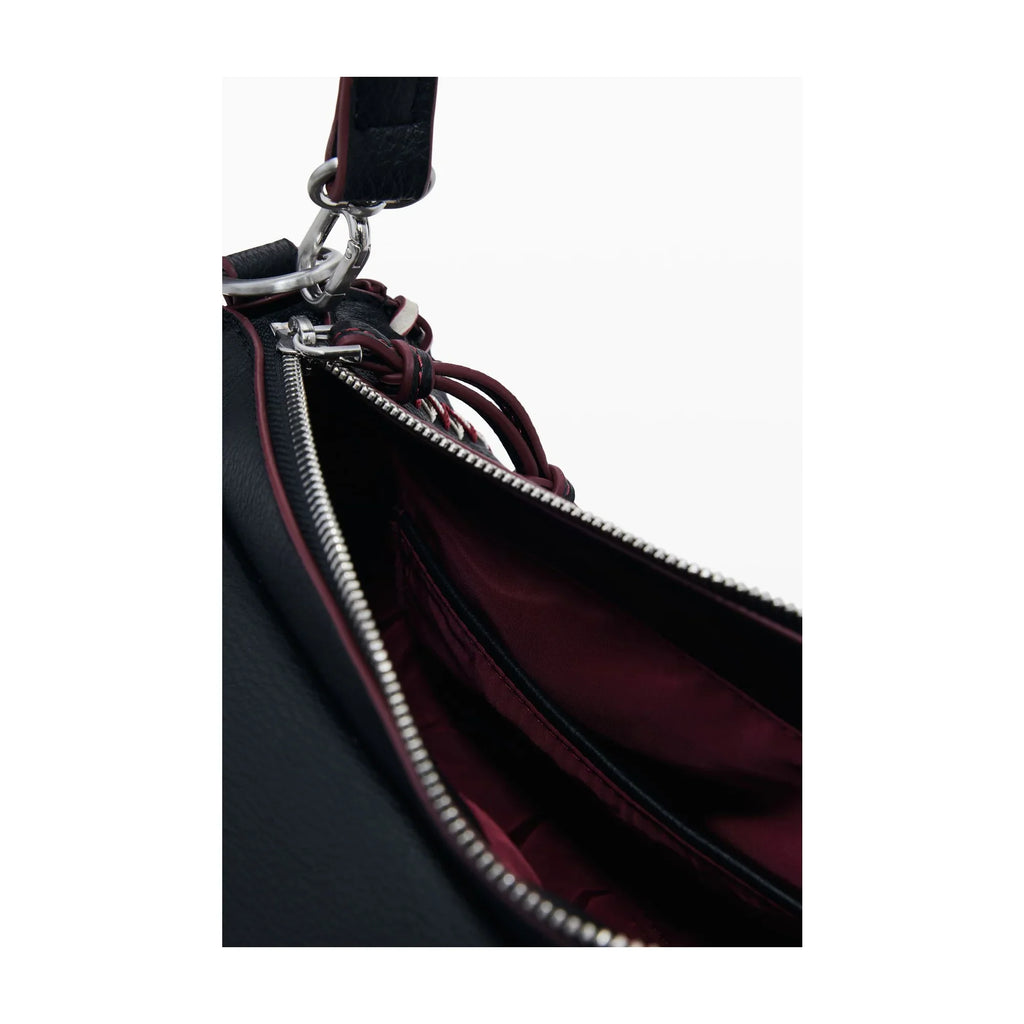 DESIGUAL Borsa Donna a Spalla Nera Manhattan Pespuntes Zarauz