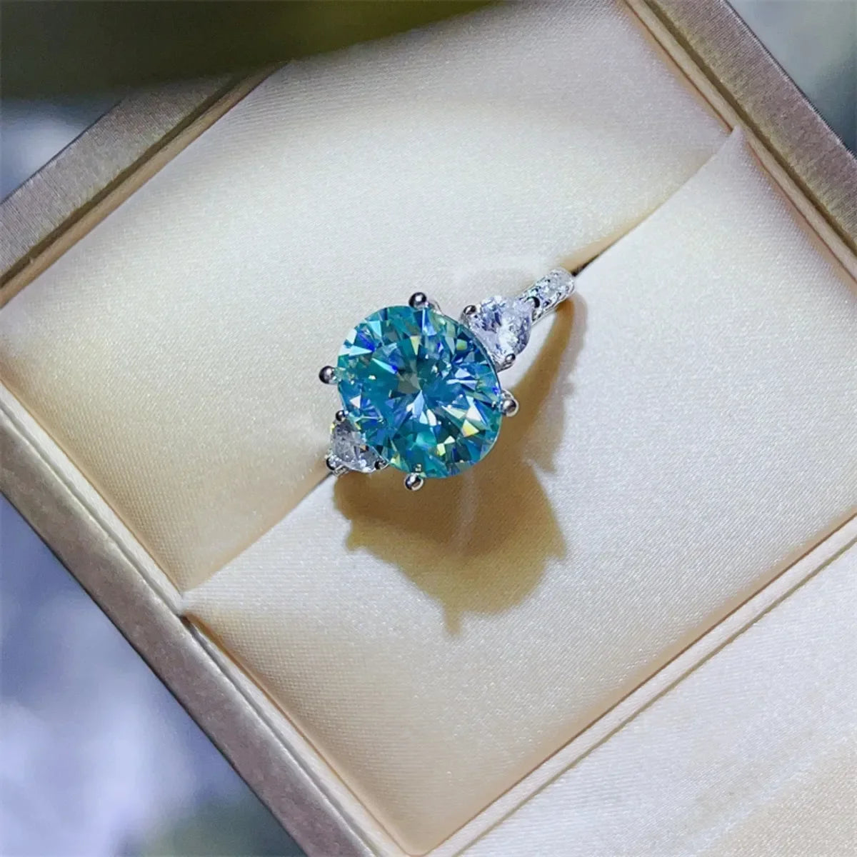 5 Carat Moissanite 925 Sterling Silver Ring - VAleG