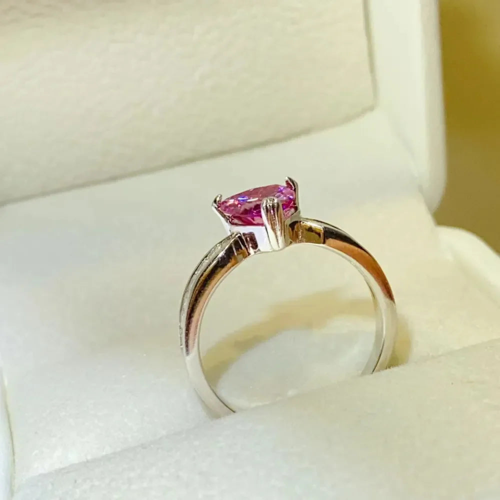 1 Carat Moissanite 925 Sterling Silver Ring - VAleG