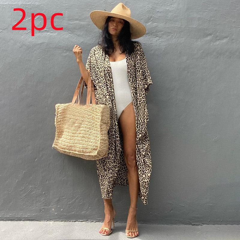 Polyester Ladies Sun Protection Resort Beach Dress Cover Up - VAleG