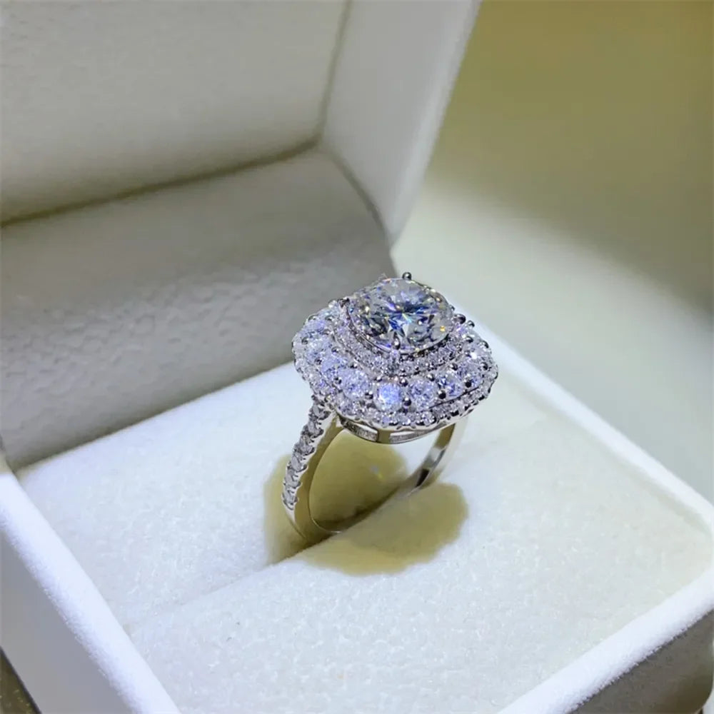 2 Carat Moissanite 925 Sterling Silver Ring - VAleG