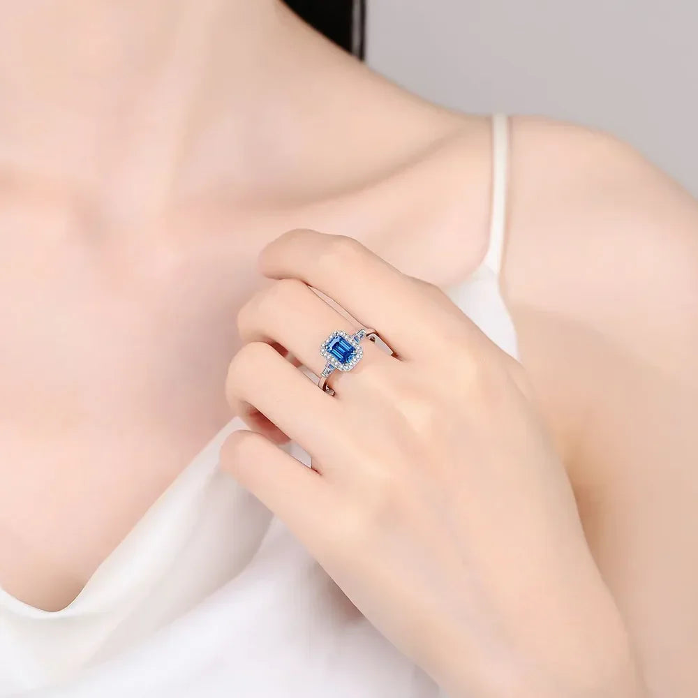 1 Carat Moissanite 925 Sterling Silver Ring - VAleG