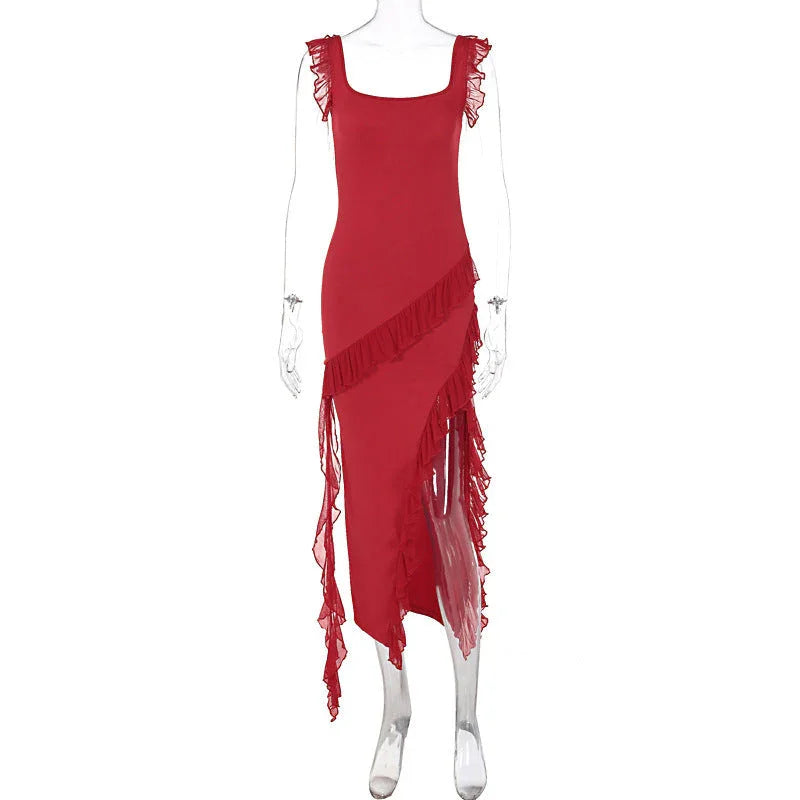 Female Summer Fashionable Stringy Selvedge Stitching Temperament Dress - VAleG