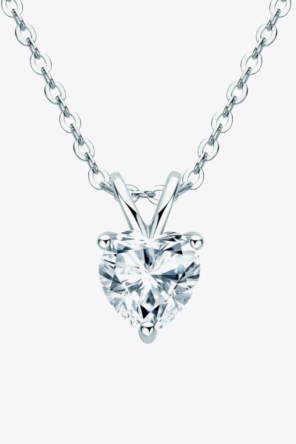 1 Carat Moissanite Heart-Shaped Pendant Necklace - VAleG