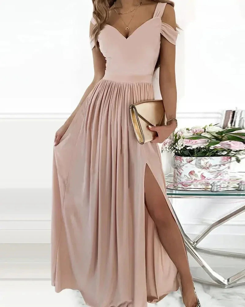 Long Floor Length Elegant Greek Style Pleated Dress - VAleG