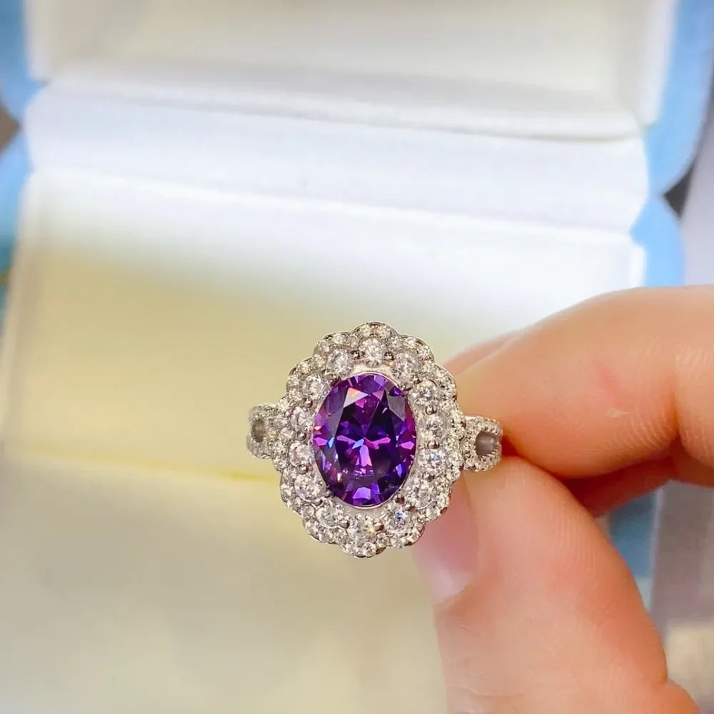 2 Carat Moissanite 925 Sterling Silver Ring - VAleG