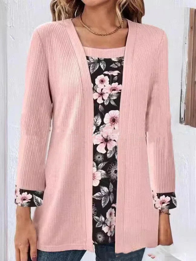 Women's Hollow-out Sleeves Cotton And Linen Buckle-free Cardigan Coat - VAleG