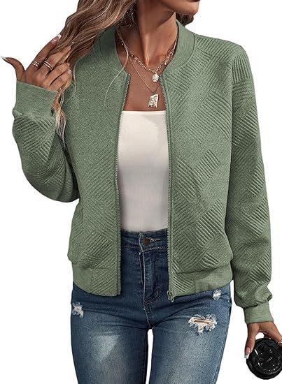 Zipper Pocket Comfort And Casual Women's Long Sleeve Jacket - VAleG