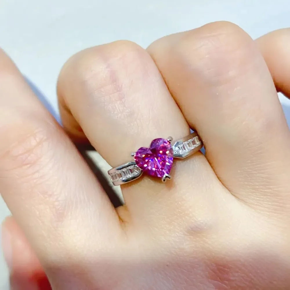 1 Carat Moissanite 925 Sterling Silver Ring - VAleG
