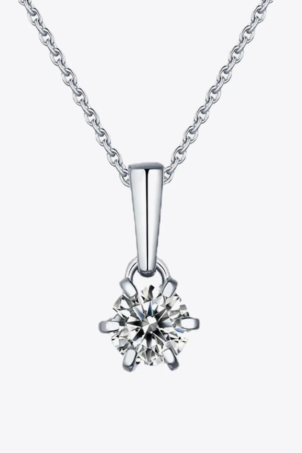 2 Carat 6-Prong Moissanite Pendant Necklace - VAleG