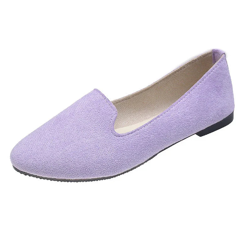 Spring And Autumn Women's New Candy Color Work Flat Shoes - VAleG