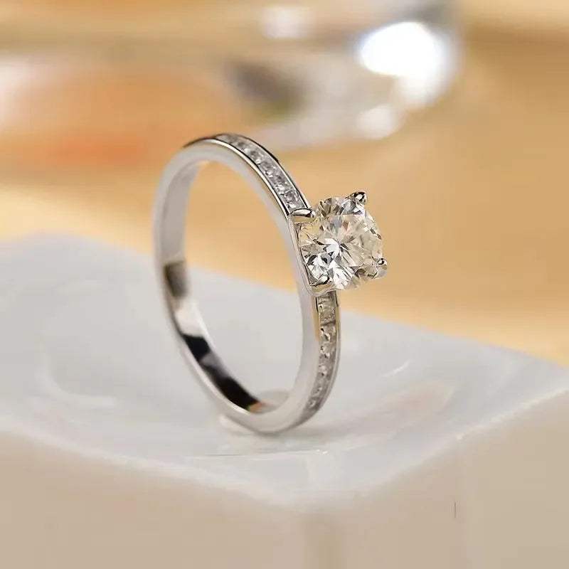 2 Carat Moissanite Zircon 925 Sterling Silver Ring - VAleG