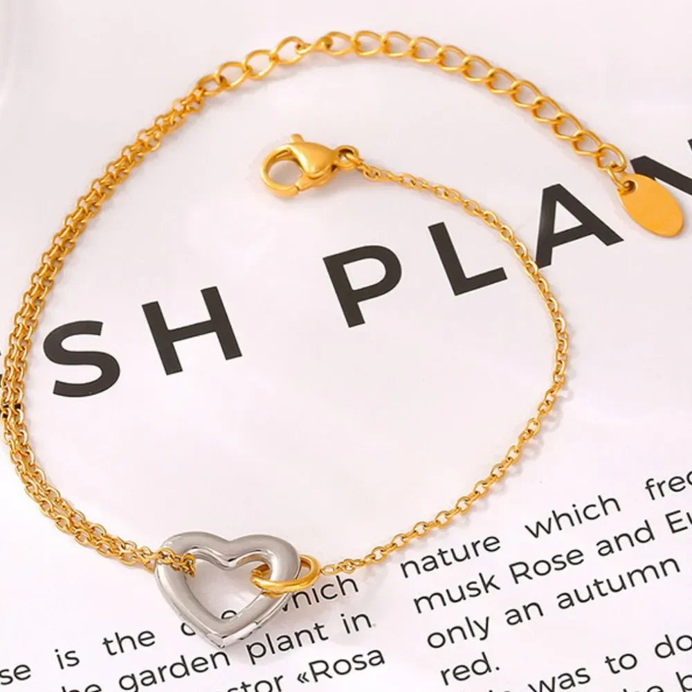 18K Gold-Plated Heart Bracelet - VAleG