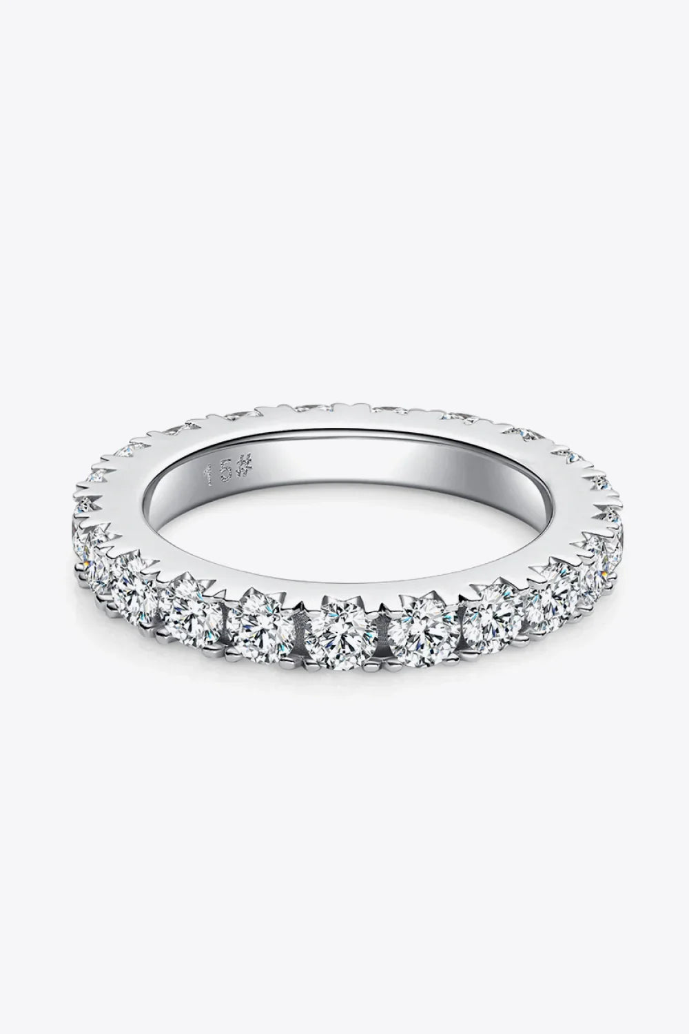 2.3 Carat Moissanite 925 Sterling Silver Eternity Ring - VAleG