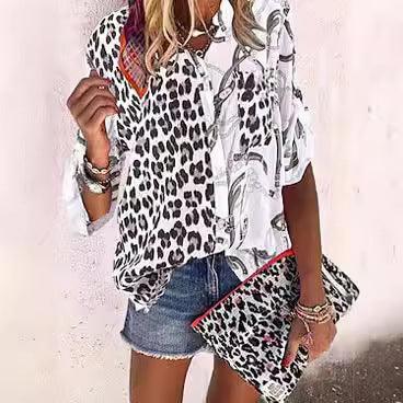 Loose V-neck blouse - VAleG