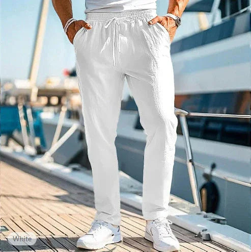 Men's Trousers Summer Elastic Waist Straight - VAleG