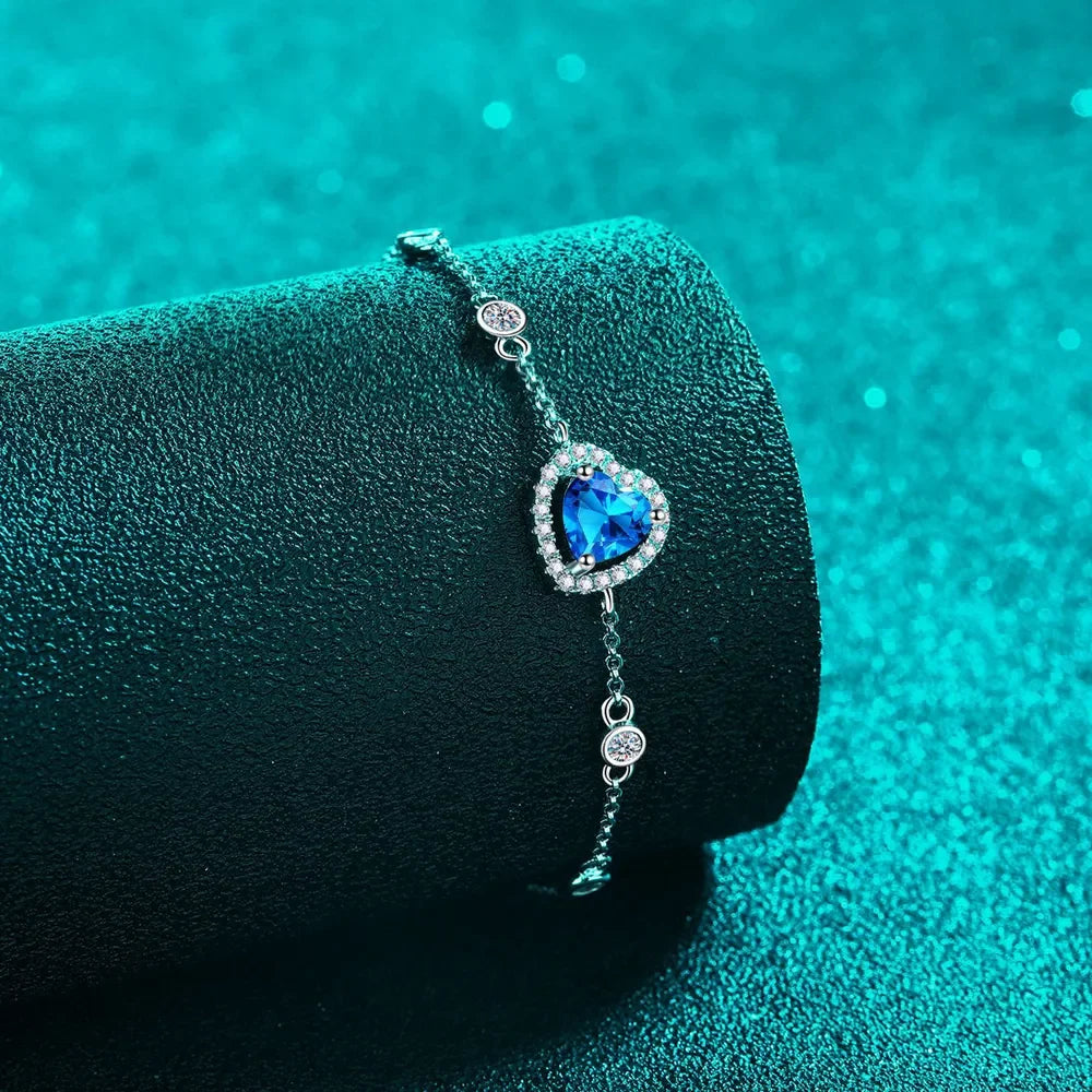 1 Carat Moissanite 925 Sterling Silver Bracelet - VAleG
