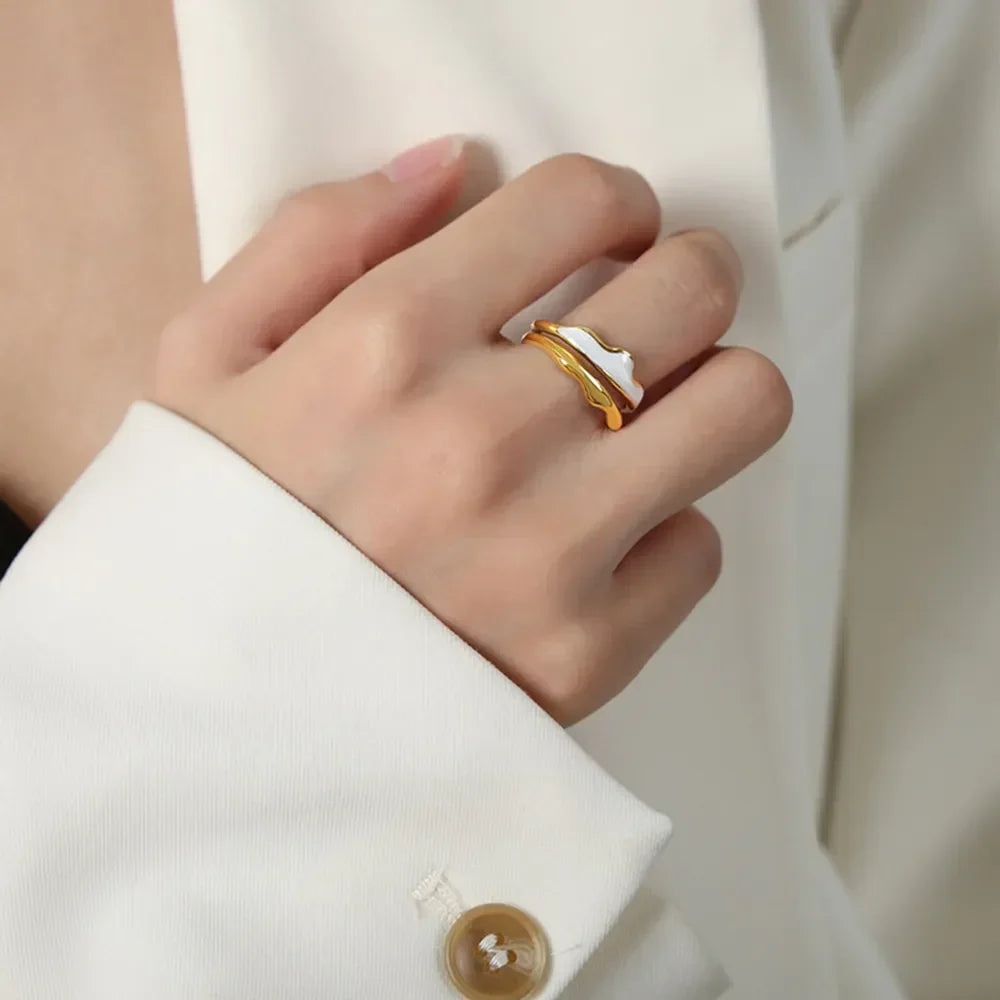 18K Gold-Plated Open Ring - VAleG