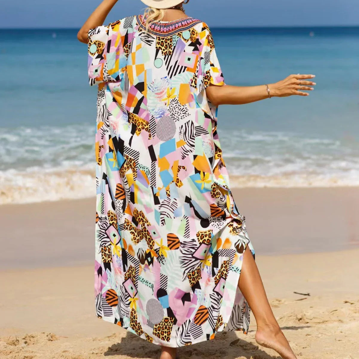 19 Colors Beach Cover-up Bohemian Beach Dress Plus Size - VAleG