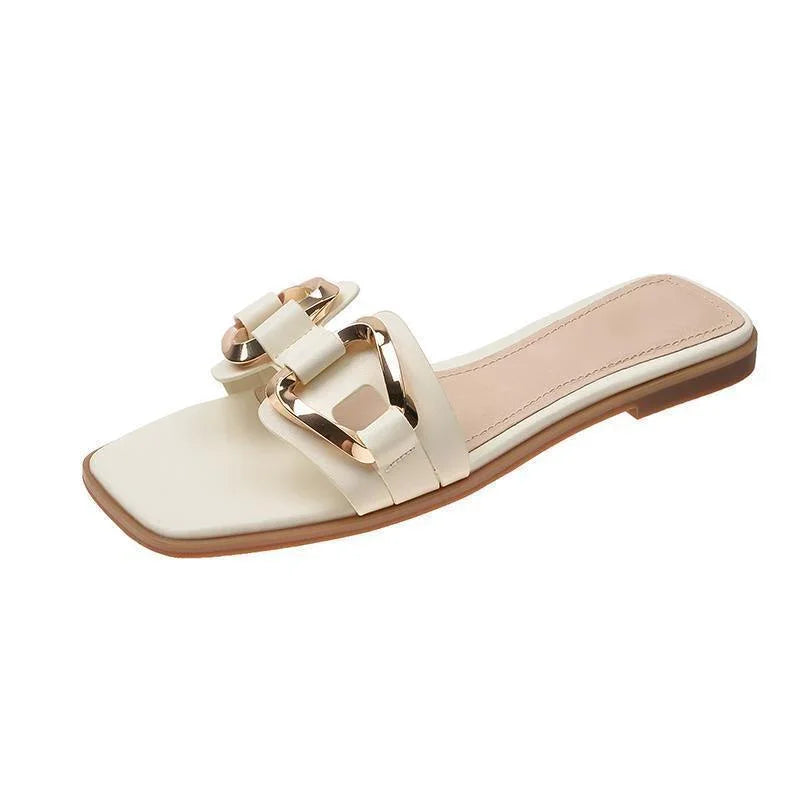 Flat Summer Slippers Women's Outer Wear - VAleG