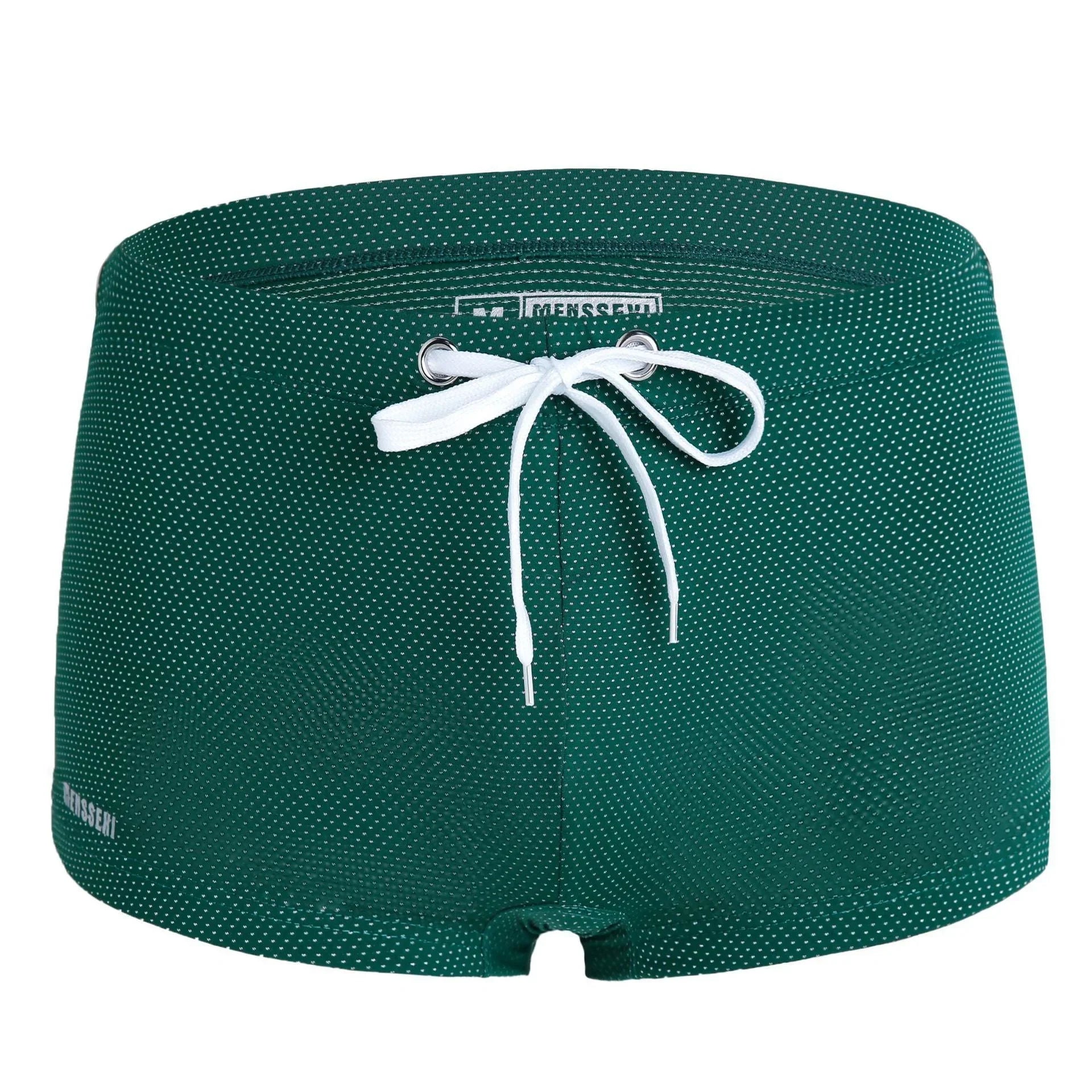 Men's Lace Nylon Low Waist Boxer Swimming Trunks Hot Spring Beach Pants - VAleG