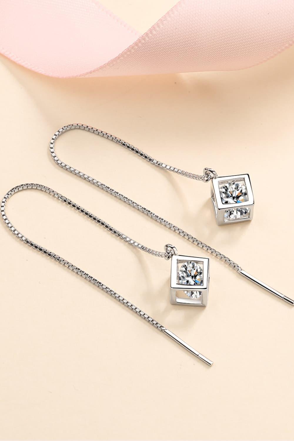 2 Carat Moissanite 925 Sterling Silver Threader Earrings - VAleG
