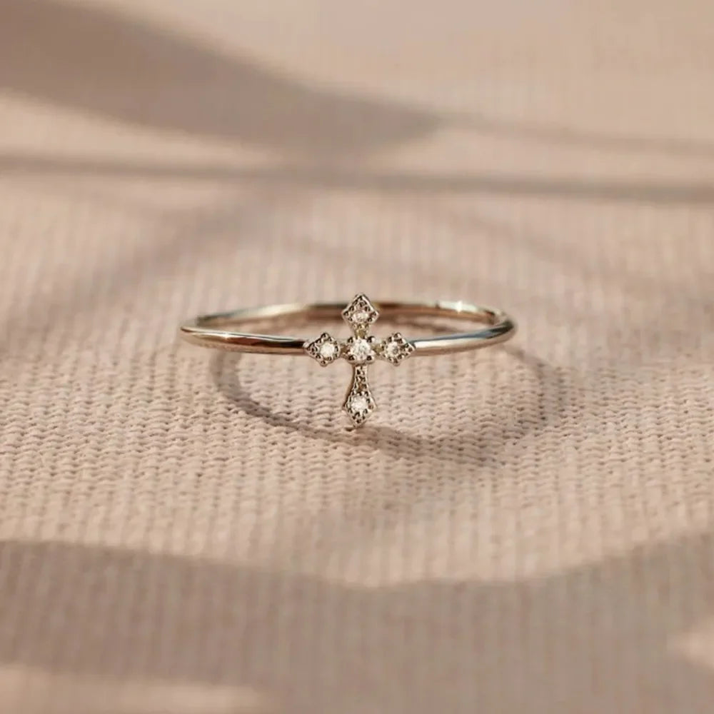 925 Sterling Silver Cross Ring - VAleG