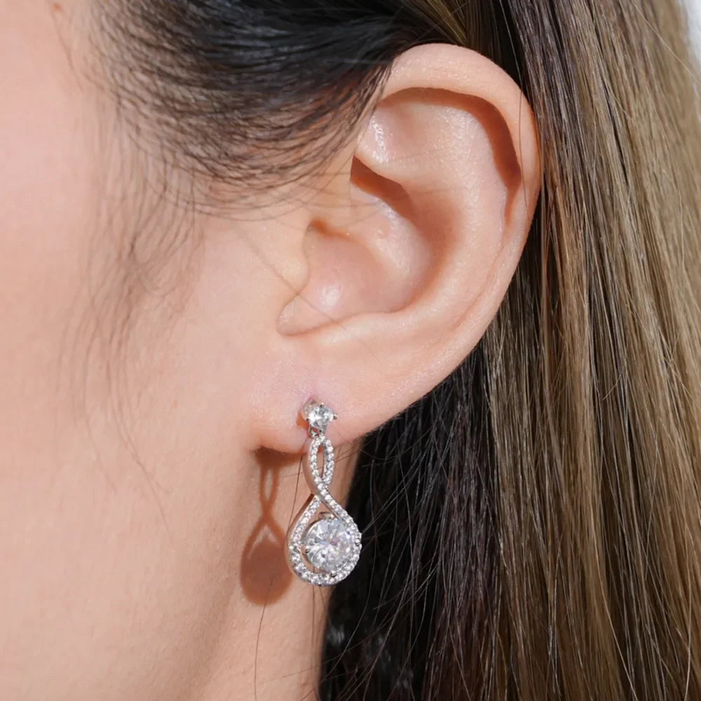 1 Carat Moissanite 925 Sterling Silver Earrings - VAleG
