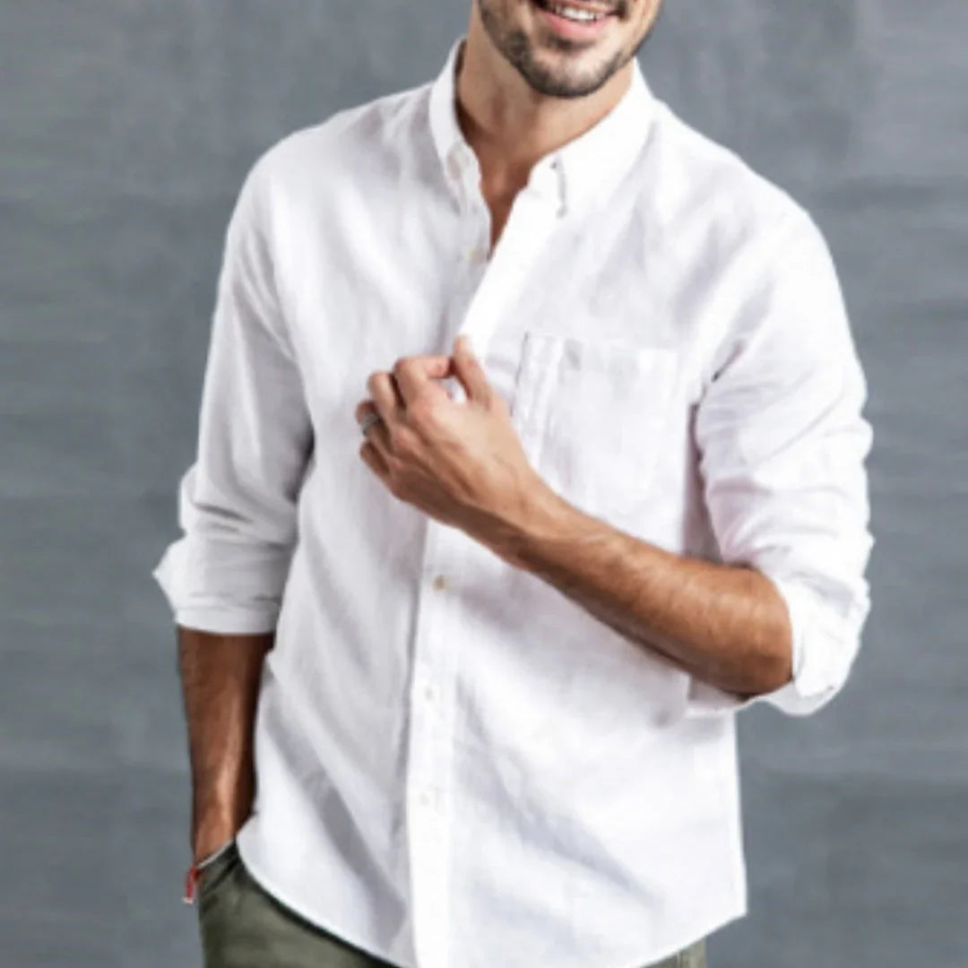Men's Simple Casual Loose Shirt - VAleG