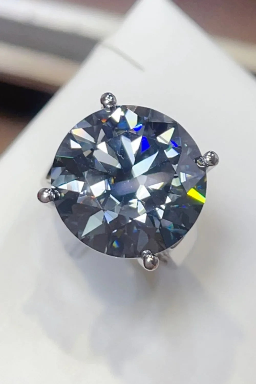 20 Carat Moissanite 925 Sterling Silver Ring - VAleG