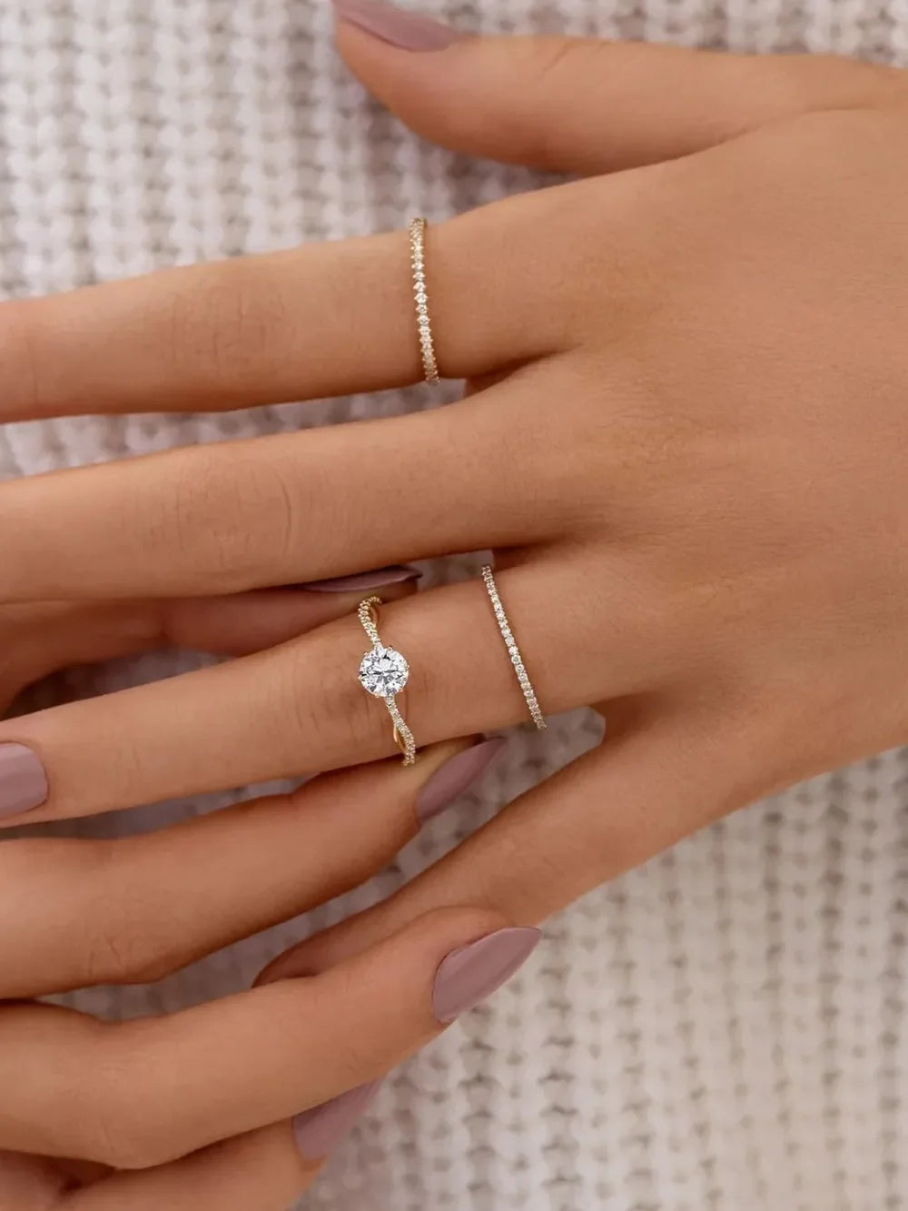 925 Sterling Silver Inlaid Zircon Ring - VAleG
