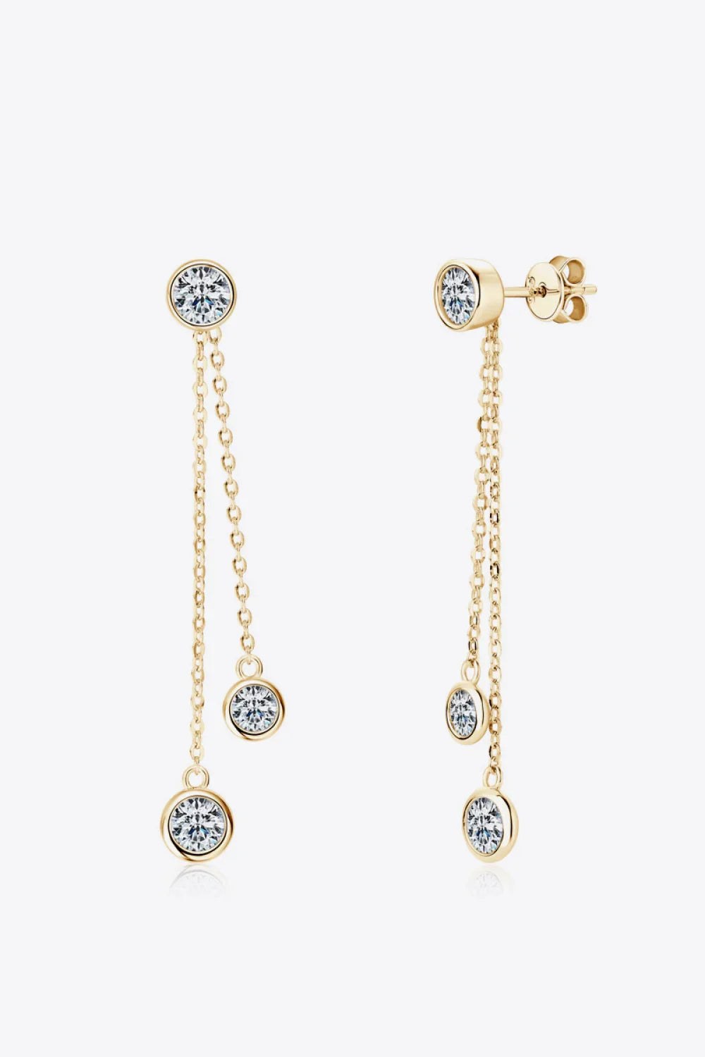 2.6 Carat Moissanite 925 Sterling Silver Earrings - VAleG