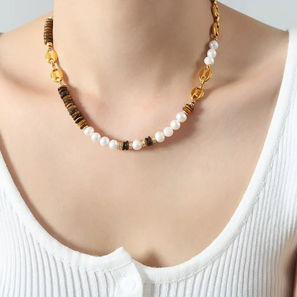 18K Gold-Plated Titanium Steel Necklace - VAleG