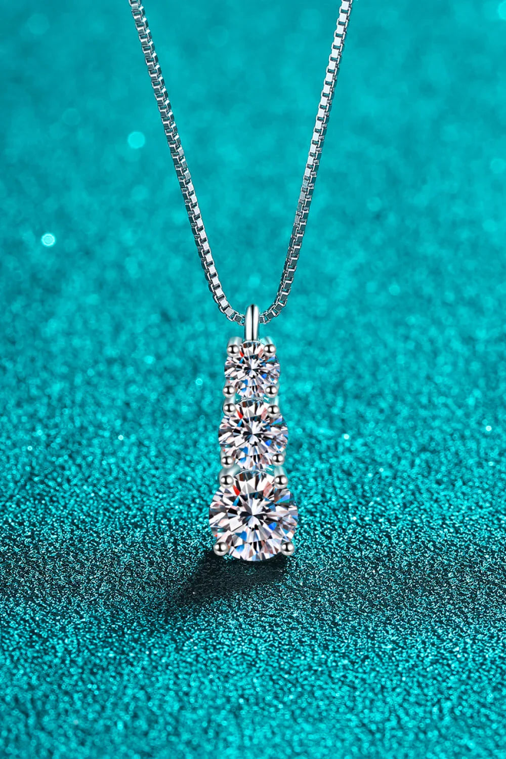 Moissanite Triple-Pendant Necklace - VAleG