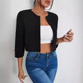 Solid Color Slit Bomber Jacket - VAleG