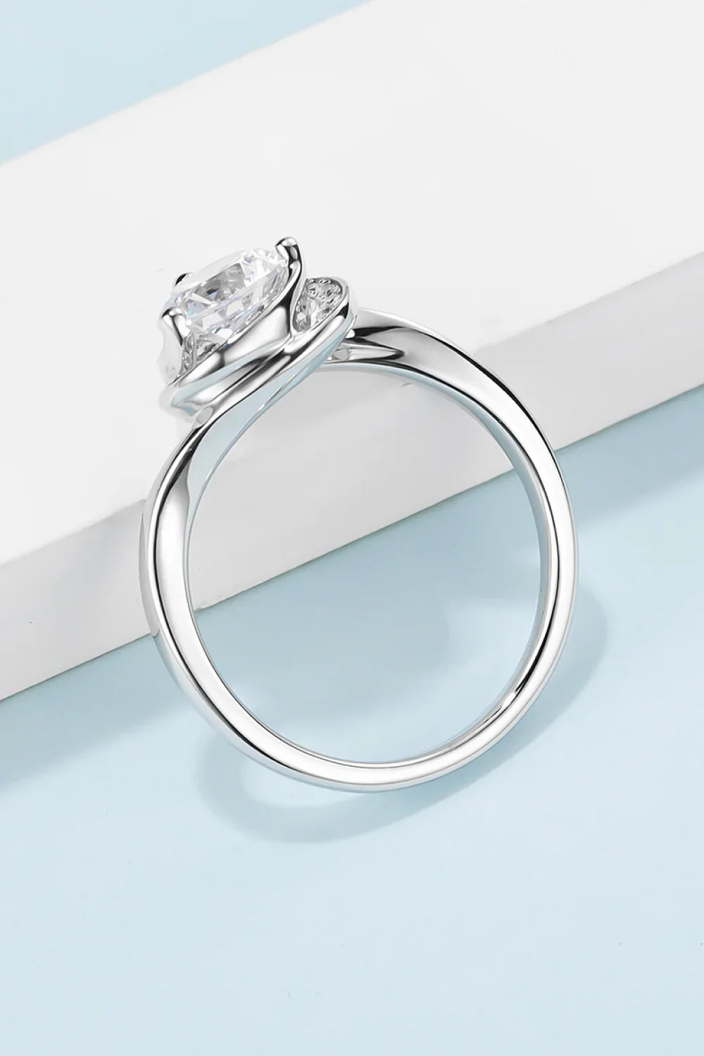 1 Carat Moissanite 925 Sterling Silver Heart Ring - VAleG
