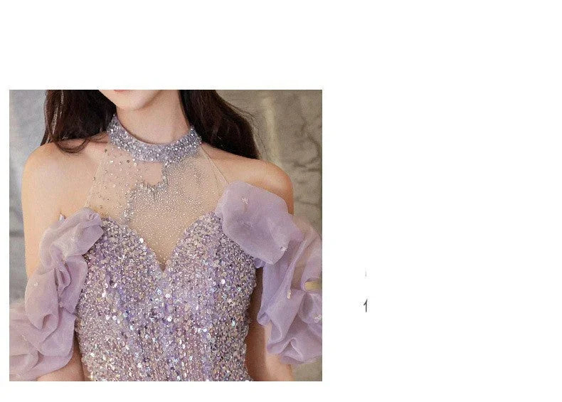 Evening Gown Women's Halter French Style - VAleG