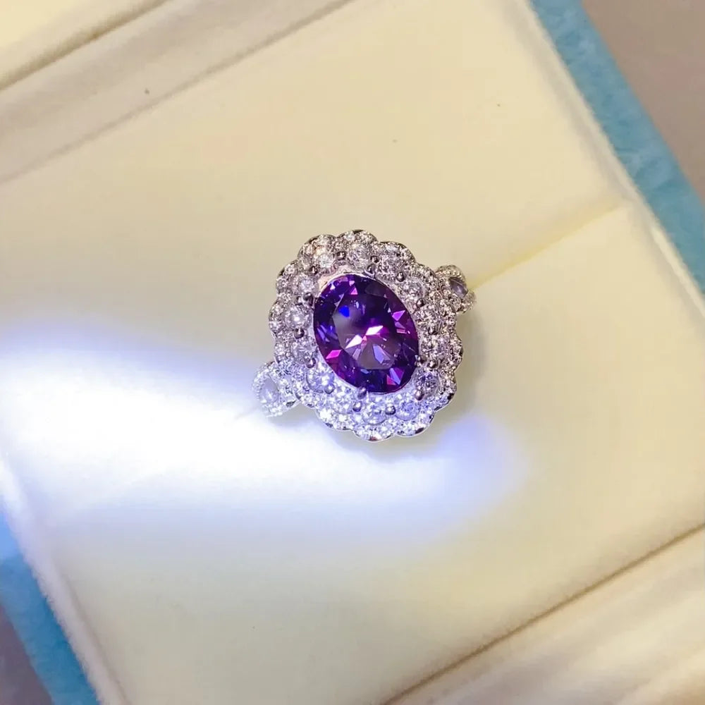 2 Carat Moissanite 925 Sterling Silver Ring - VAleG