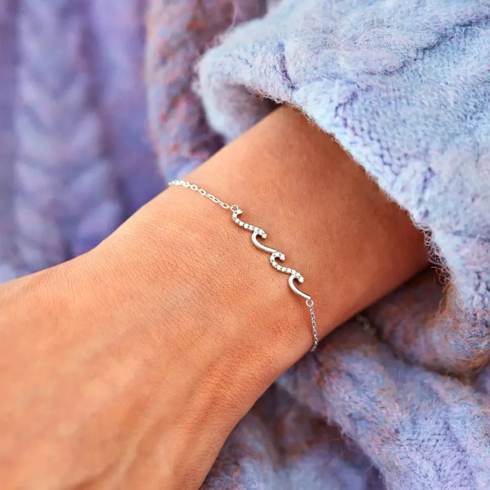 925 Sterling Silver Zircon Bracelet - VAleG