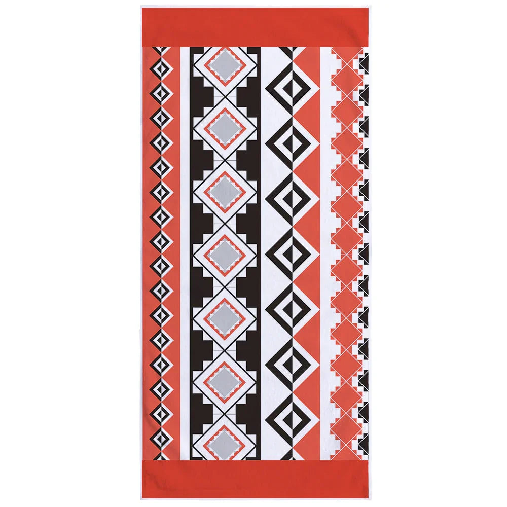 Microfiber Square Print Beach Towel - VAleG