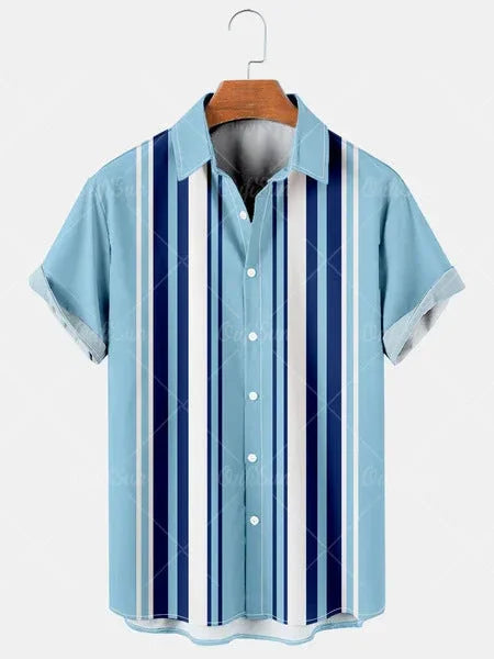 3D Summer Casual Printed Hawaiian Shirt Men Vacation Seaside Wear - VAleG