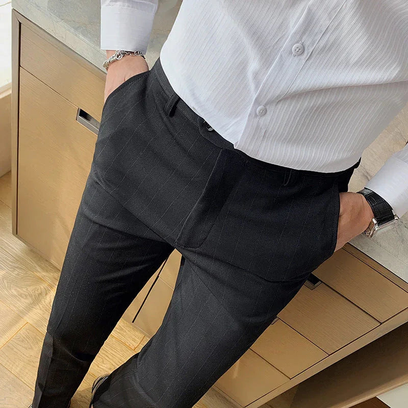 Thin Men's Slim Fit Suit Pants Fashion - VAleG