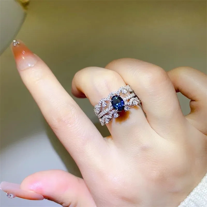 1 Carat Moissanite 925 Sterling Silver Ring - VAleG