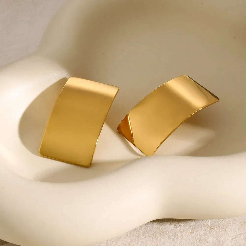 Stainless Steel Rectangle Earring - VAleG