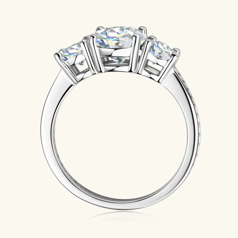 3 Carat Moissanite 925 Sterling Silver Ring - VAleG