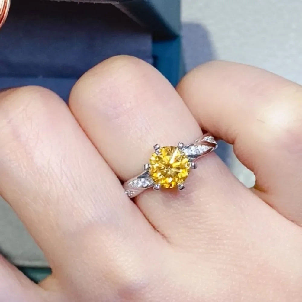 2 Carat Moissanite 925 Sterling Silver Ring - VAleG