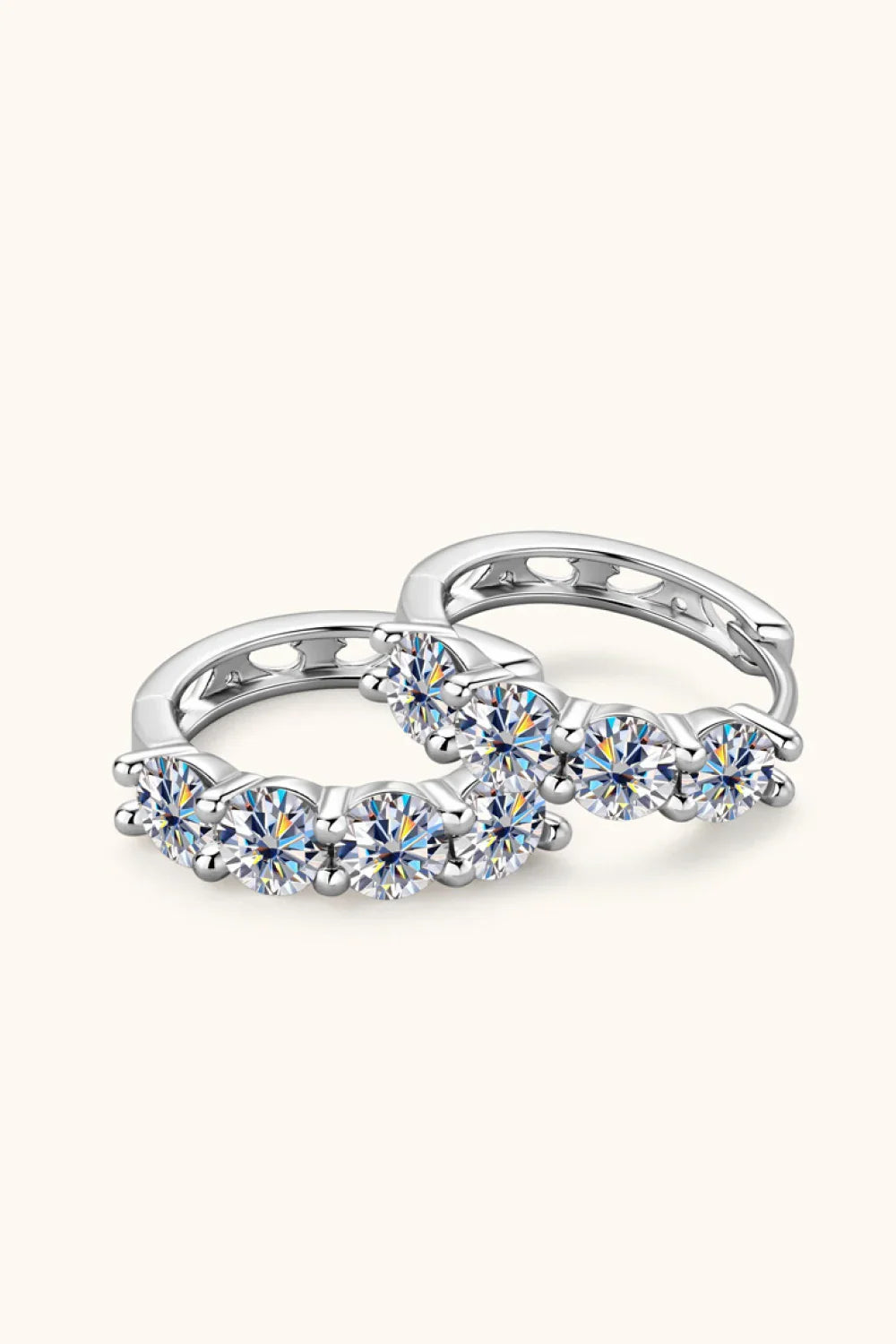 2.4 Carat Moissanite Huggie Earrings - VAleG